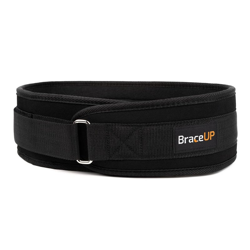 BraceUP Weight Lifting Belt for Men and Women â€“ 4-inch Weightlifting Workout Belt, for Powerlifting, Bodybuilding, Gym Training, and Lifting Back Support (L) - Image 1